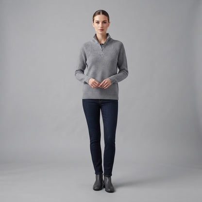 Antonia | Women's Ribbed Sweater Half-Zip