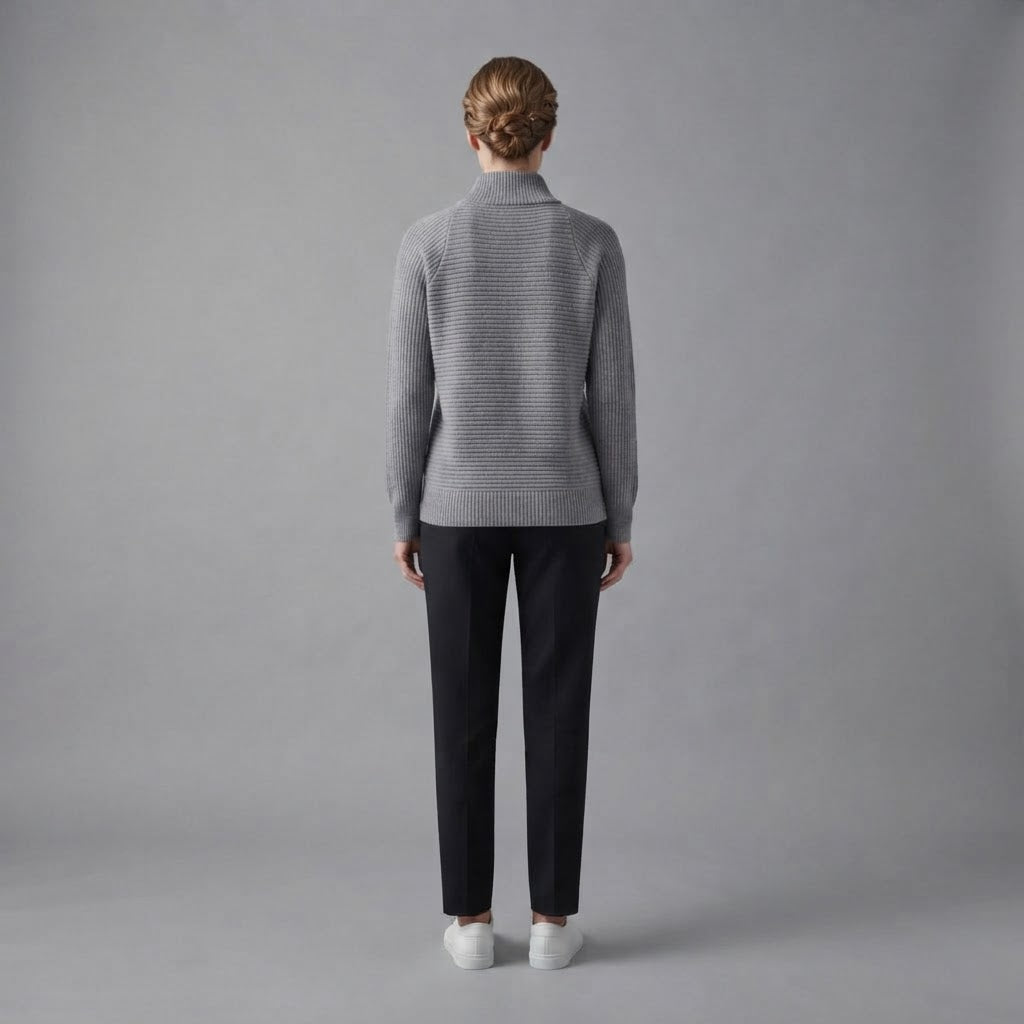 Antonia | Women's Ribbed Sweater Half-Zip