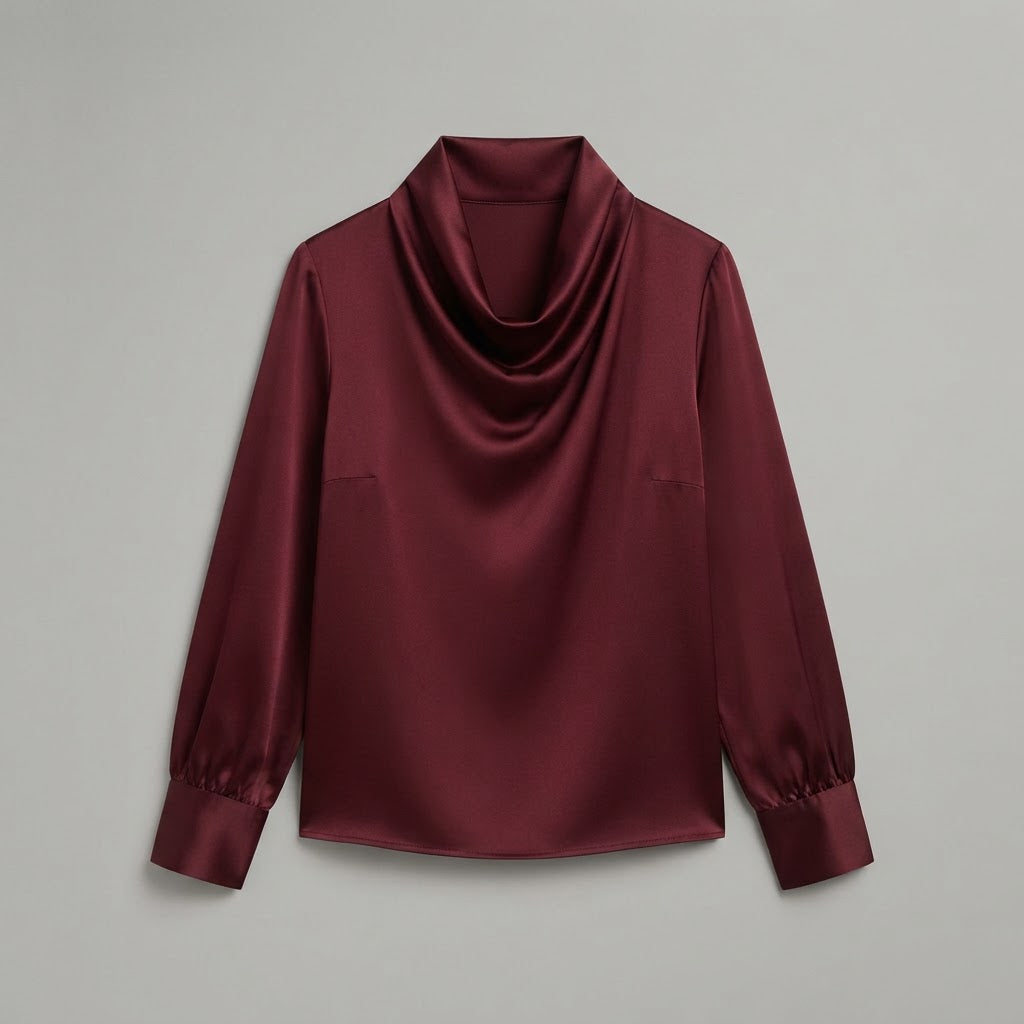 Cowl Neck Blouse | Women's Long Sleeve Tops