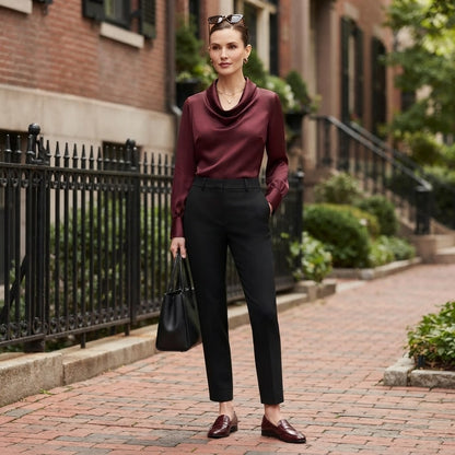 Cowl Neck Blouse | Women's Long Sleeve Tops