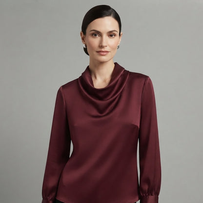Cowl Neck Blouse | Women's Long Sleeve Tops