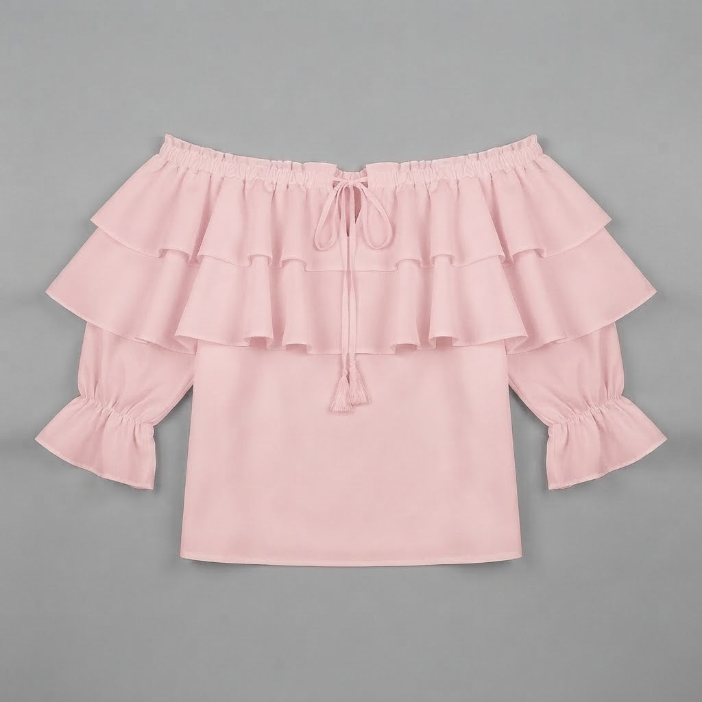 Off-Shoulder Ruffle Blouse | Women's Long Sleeve Top