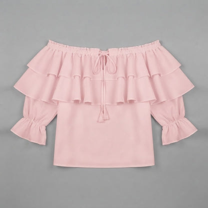 Off-Shoulder Ruffle Blouse | Women's Long Sleeve Top