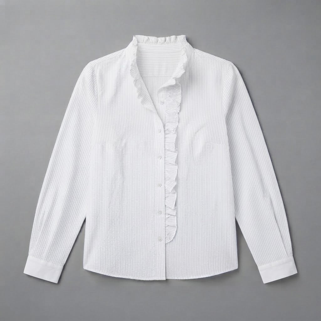 Ruffle Long Sleeve Blouse | Women's Blouse