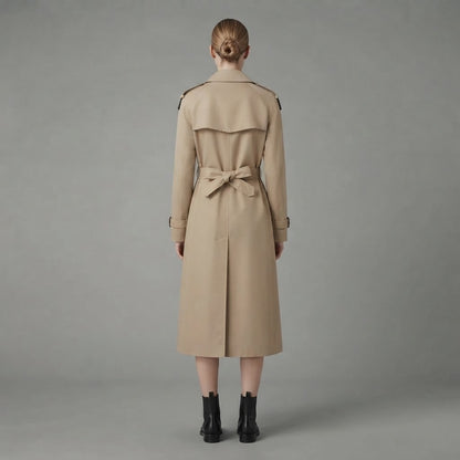 Trench Coat Women | Long Double-Breasted Stylish Outerwear