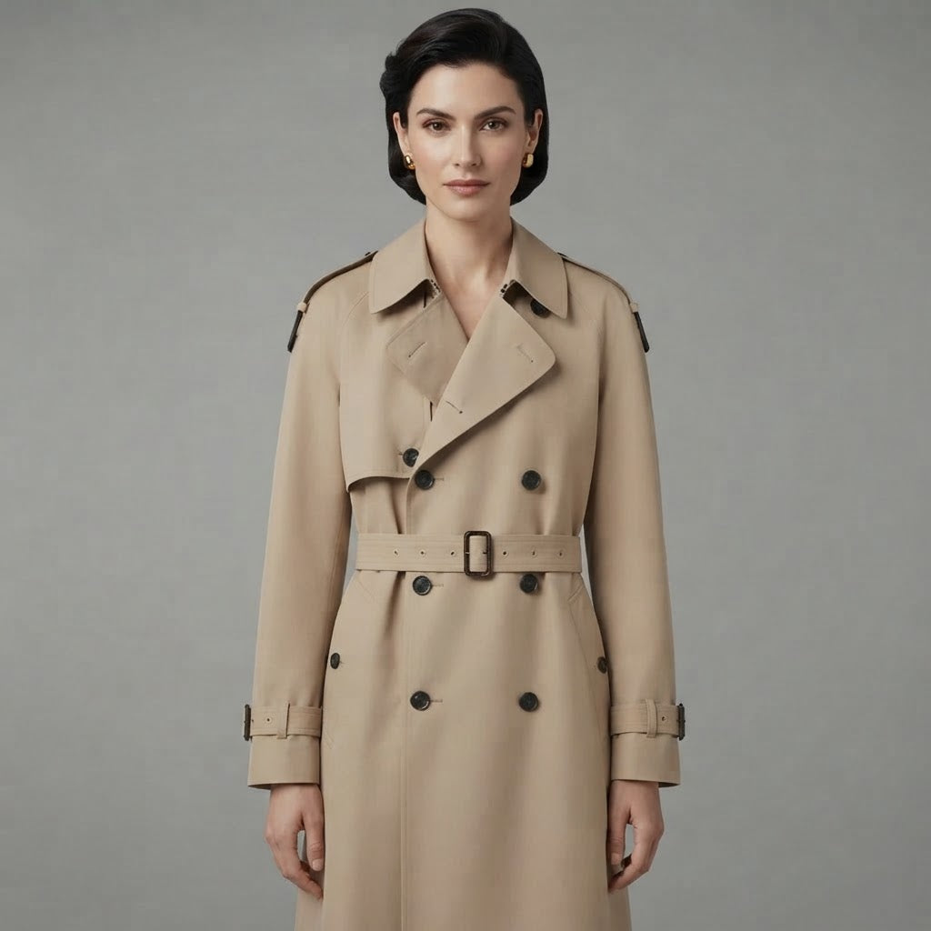 Trench Coat Women | Long Double-Breasted Stylish Outerwear