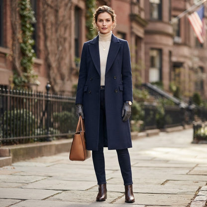 Women's Blend Coat | Long Coat for Elegance