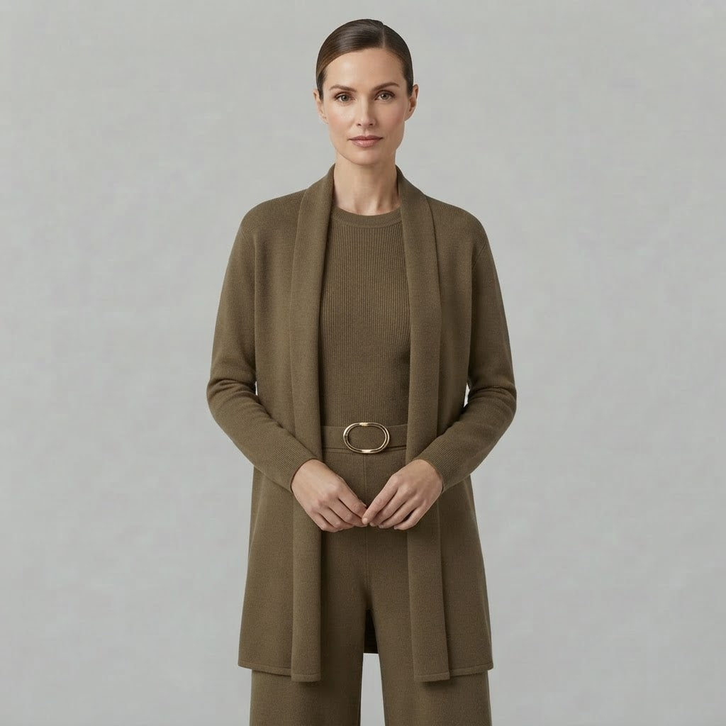 Women's Three-Piece Set | Wide Leg Trousers