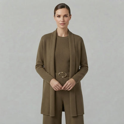 Women's Three-Piece Set | Wide Leg Trousers