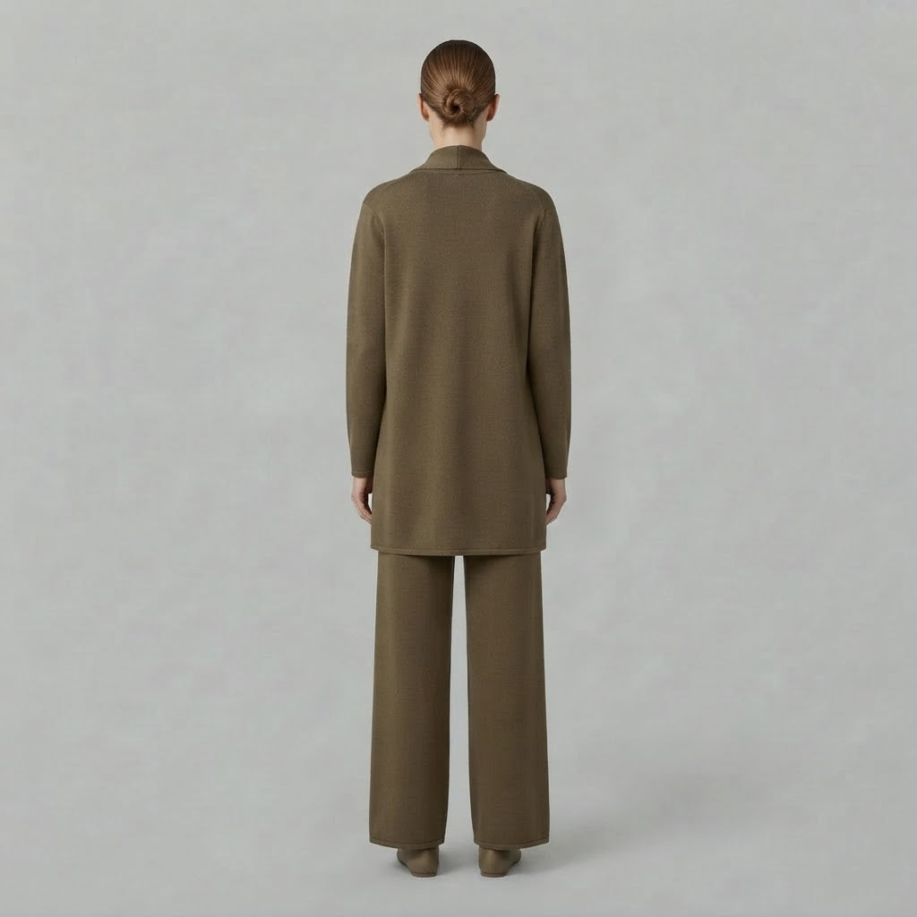 Women's Three-Piece Set | Wide Leg Trousers