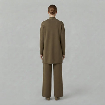 Women's Three-Piece Set | Wide Leg Trousers